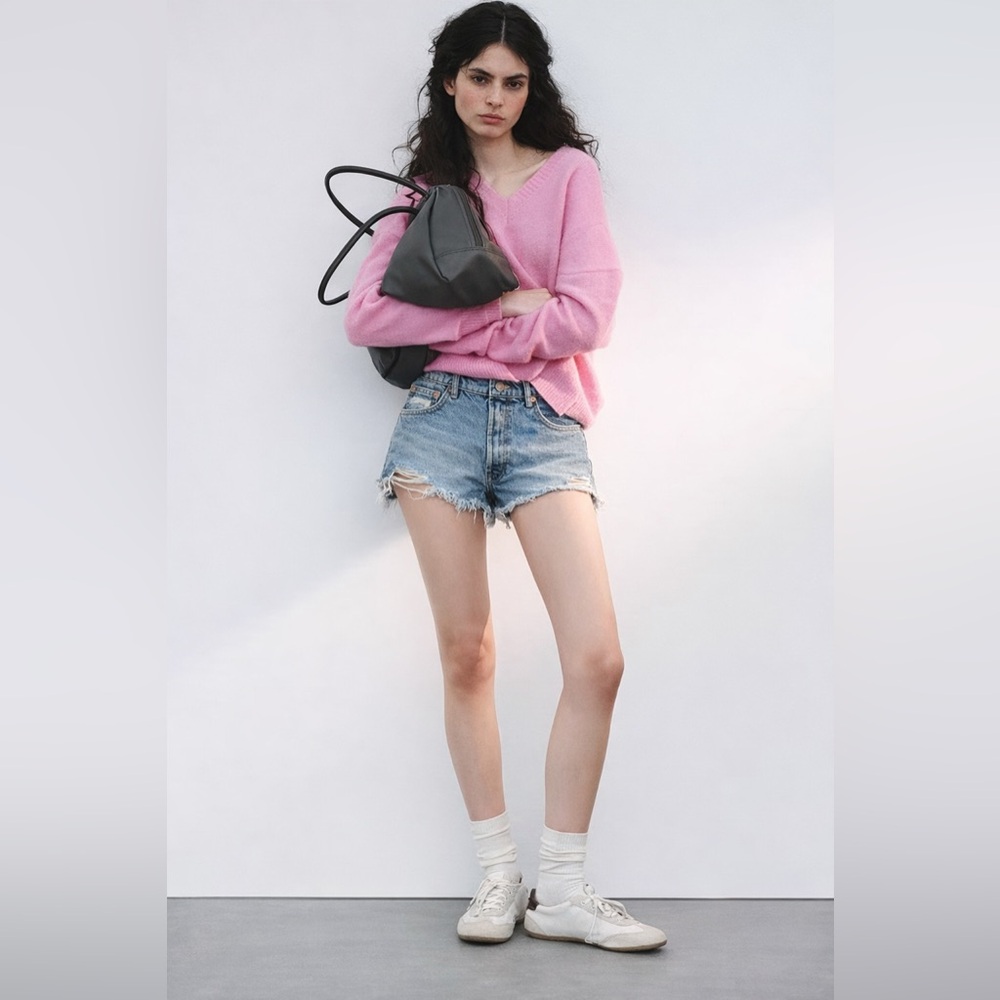 Zara Light Blue Jean Shorts
